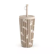 Kelioninis puodelis Burga Late Again - Travel Mug, 500 ml / Straw