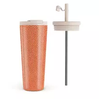 Kelioninis puodelis Burga Vintage Edition - Spots Travel Mug, 700 ml / Flap & Straw Set
