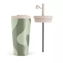 Kelioninis puodelis Burga No Rush - Travel Mug, 500 ml / Flap & Straw Set