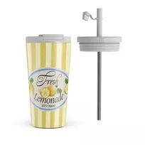 Kelioninis puodelis Burga Frizzante - Kelioninis puodelis, 500 ml / Dangtelis ir šiaudelis