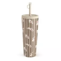 Kelioninis puodelis Burga Late Again - Travel Mug, 700 ml / Straw
