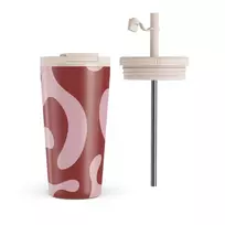 Kelioninis puodelis Burga Flex - Travel Mug, 500 ml / Flap & Straw Set