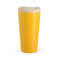 Kelioninis puodelis Burga Canary Yellow - Snake Skin Travel Mug, 500 ml / Flap