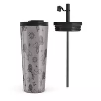 Kelioninis puodelis Burga Leo - Travel Mug, 700 ml / Flap & Straw Set / Purple