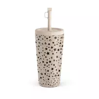Kelioninis puodelis Burga Sparkling Tiara - Stars Travel Mug, 500 ml / Straw