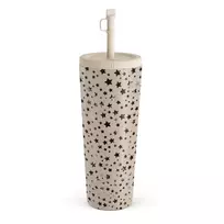 Kelioninis puodelis Burga Sparkling Tiara - Stars Travel Mug, 700 ml / Straw
