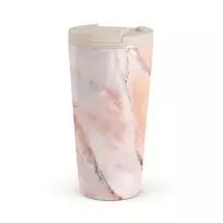 Kelioninis puodelis Burga Morning Sunshine - Pastel Marble Travel Mug, 500 ml / Flap