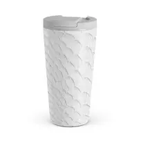 Kelioninis puodelis Burga Glacial Desert - White Snakeskin Travel Mug, 500 ml / Flap