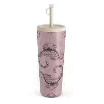 Kelioninis puodelis Burga Scorpio - Travel Mug, 700 ml / Straw / Pink