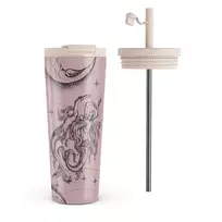 Kelioninis puodelis Burga Virgo - Travel Mug, 700 ml / Flap & Straw Set / Pink
