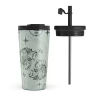 Kelioninis puodelis Burga Capricorn - Travel Mug, 500 ml / Flap & Straw Set / Turquoise