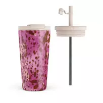 Kelioninis puodelis Burga Orchid - Travel Mug, 500 ml / Flap & Straw Set