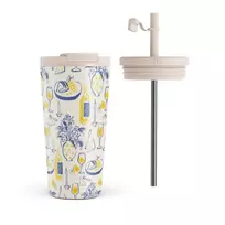 Kelioninis puodelis Burga Couvert - Travel Mug, 500 ml / Flap & Straw Set