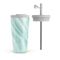 Kelioninis puodelis Burga Fresh Breeze - Travel Mug, 500 ml / Flap & Straw Set