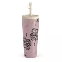 Kelioninis puodelis Burga Gemini - Travel Mug, 700 ml / Straw / Pink