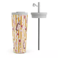 Kelioninis puodelis Burga Buona Sera - Kelioninis puodelis, 700 ml / Dangtelis ir šiaudelis
