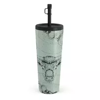 Kelioninis puodelis Burga Taurus - Travel Mug, 700 ml / Straw / Turquoise