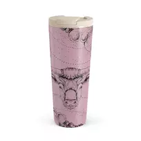 Kelioninis puodelis Burga Taurus - Travel Mug, 700 ml / Flap / Pink