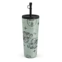 Kelioninis puodelis Burga Capricorn - Travel Mug, 700 ml / Straw / Turquoise