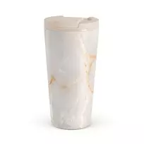 Kelioninis puodelis Burga Vanilla Sand - Marble Travel Mug, 500 ml / Flap
