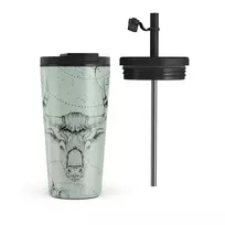 Kelioninis puodelis Burga Taurus - Travel Mug, 500 ml / Flap & Straw Set / Turquoise
