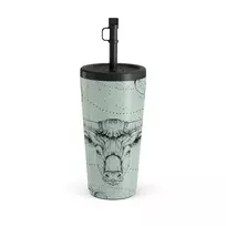 Kelioninis puodelis Burga Taurus - Travel Mug, 500 ml / Straw / Turquoise
