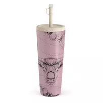 Kelioninis puodelis Burga Taurus - Travel Mug, 700 ml / Straw / Pink