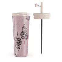 Kelioninis puodelis Burga Gemini - Travel Mug, 700 ml / Flap & Straw Set / Pink