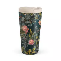 Kelioninis puodelis Burga Bloomy Garden - Vintage Travel Mug, 500 ml / Flap