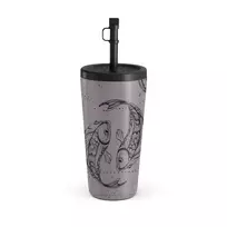 Kelioninis puodelis Burga Pisces - Travel Mug, 500 ml / Straw / Purple