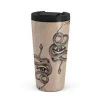 Kelioninis puodelis Burga Gemini - Travel Mug, 500 ml / Flap / Beige