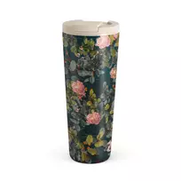 Kelioninis puodelis Burga Bloomy Garden - Vintage Travel Mug, 700 ml / Flap
