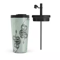 Kelioninis puodelis Burga Gemini - Travel Mug, 500 ml / Flap & Straw Set / Turquoise