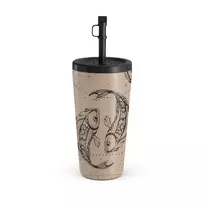 Kelioninis puodelis Burga Pisces - Travel Mug, 500 ml / Straw / Beige