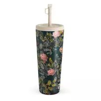 Kelioninis puodelis Burga Bloomy Garden - Vintage Travel Mug, 700 ml / Straw