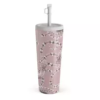 Kelioninis puodelis Burga Poolside Glam - Snakes Travel Mug, 700 ml / Straw