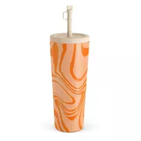 Kelioninis puodelis Burga High Vibrations - Color Swirl Travel Mug, 700 ml / Straw