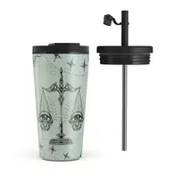 Kelioninis puodelis Burga Libra - Travel Mug, 500 ml / Flap & Straw Set / Turquoise