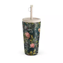 Kelioninis puodelis Burga Bloomy Garden - Vintage Travel Mug, 500 ml / Straw
