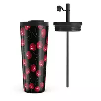 Kelioninis puodelis Burga Cherrybomb - Travel Mug, 700 ml / Flap & Straw Set
