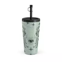 Kelioninis puodelis Burga Aquarius - Travel Mug, 500 ml / Straw / Turquoise