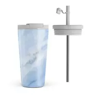 Kelioninis puodelis Burga Fluffy Clouds - Travel Mug, 500 ml / Flap & Straw Set