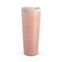 Kelioninis puodelis Burga Pink Croco - Travel Mug, 700 ml / Flap