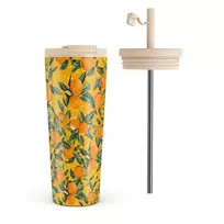 Kelioninis puodelis Burga Orange Lemonade - Travel Mug, 700 ml / Flap & Straw Set