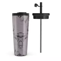Kelioninis puodelis Burga Taurus - Travel Mug, 700 ml / Flap & Straw Set / Purple