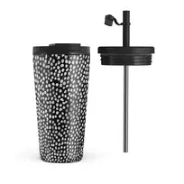 Kelioninis puodelis Burga Night Sky - Dotted Travel Mug, 500 ml / Flap & Straw Set