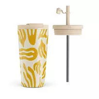 Kelioninis puodelis Burga Sunbeams - Travel Mug, 500 ml / Flap & Straw Set
