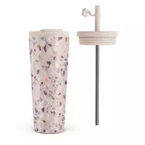 Kelioninis puodelis Burga Sugar Coating - Colorful Travel Mug, 700 ml / Flap & Straw Set