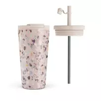 Kelioninis puodelis Burga Sugar Coating - Colorful Travel Mug, 500 ml / Flap & Straw Set