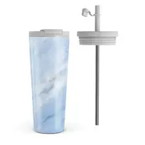 Kelioninis puodelis Burga Fluffy Clouds - Travel Mug, 700 ml / Flap & Straw Set